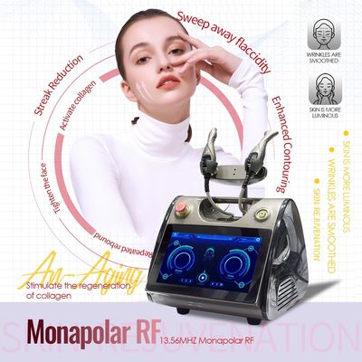 Радиочастотное затягивание кожи Rf косметическая машина 2 ручные части