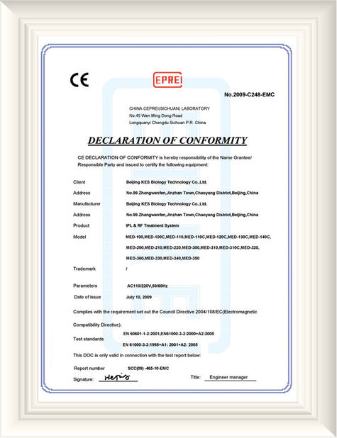 Китай Beijing KES Biology Technology Co., Ltd. Сертификаты